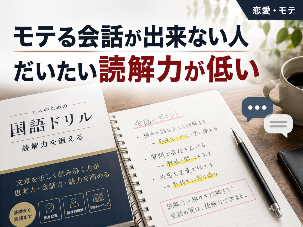 モテる会話が出来ない人だいたい読解力が低い